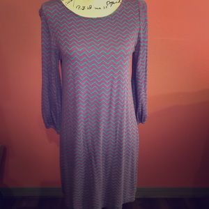 Medium tunic purple and blue chevron